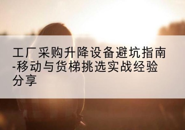 台儿庄移动式升降机怎么选-工厂采购升降设备避坑指南-移动与货梯挑选实战经验分享