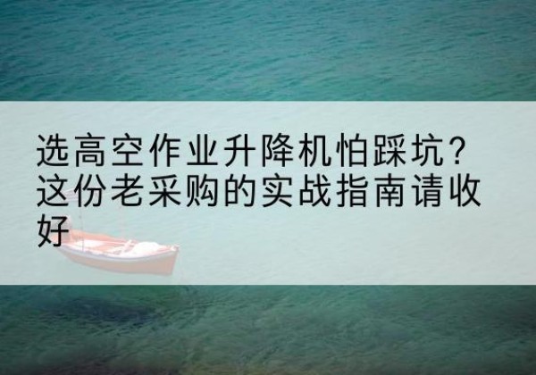 台儿庄高空作业升降机厂家推荐-选高空作业升降机怕踩坑？这份老采购的实战指南请收好
